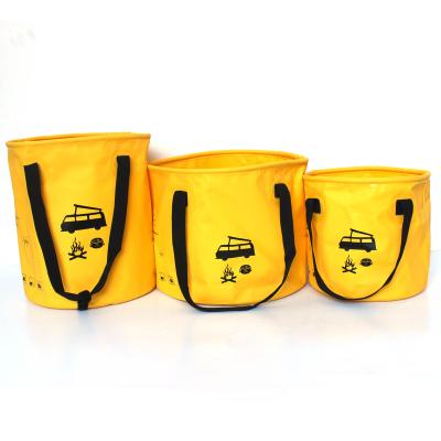 China Fishing Beach Swimming Kayaking Rafting Boating Hiking Outdoor Camping Fishing and Car Wash Dry Bag Fishing Folding Waterproof Bucket for sale