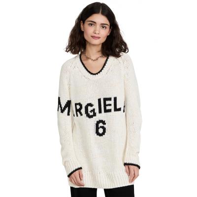 China custom Anti-wrinkle AiNear logo designer winter knit pullover sweater women knitwear long sleeve letter jacquard knitted women sweaters for sale