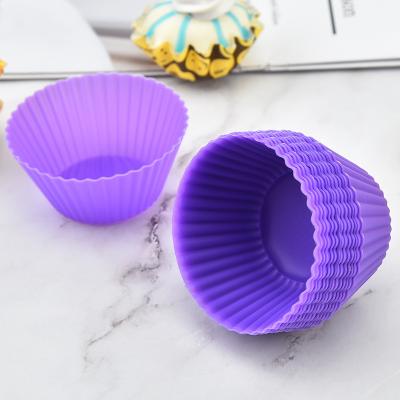 China Sustainable Reusable Food Grade Square Heart Round Shape Mafen Cup Cake Mold Muffin Silicone Cupcake Baking Molds for sale