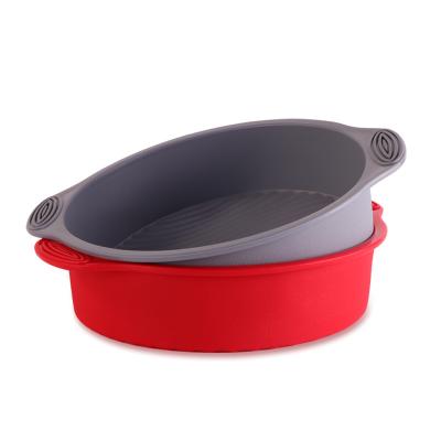 China Sustainable Wholesale Eco Friendly Handmade Round Bread Baking Mold Non Stick Chiffon Cake Pan Baking for sale