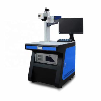 China Air Cooled Floortype Fiber Laser Marking Machine For PVC CARD PRINTER Engraving 20W 30W 50W Laser Marker for sale