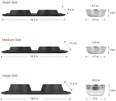 China DIVTOP Non-Auto Design Stainless Metal Non Slip Bone Concrete Form Low Moq Cute Large Luxury Dog Food Feeding Bowls Dog Bowl Set. for sale