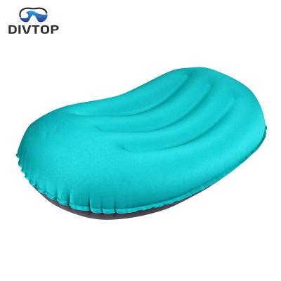 China Best Portable Inflatable Neck Travel Camping Inflatable Pillow For Airplane Car Train for sale