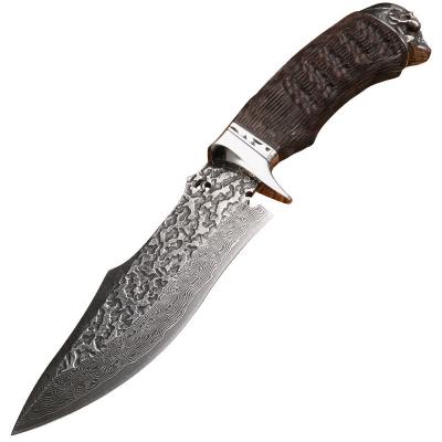 China Non-variable Wholesale OEM Damascus Knife For Hunting Knife With Okapi Knife for sale