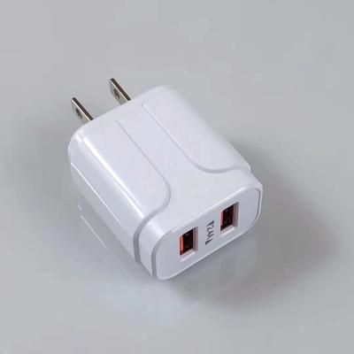 China Mobile Phone USB Charger Adapter 2.4A Multi Fast Charging Port 2 Wall Charger For iPhone Huawei for sale