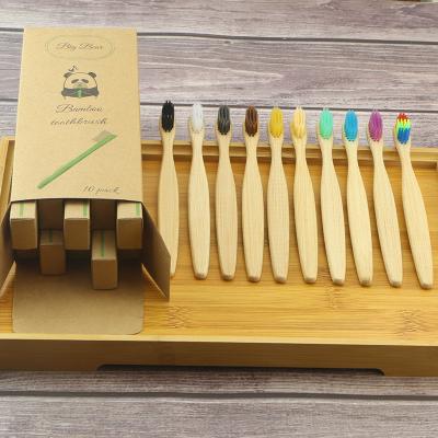 China High Quality 100% Biodegradable Wooden Soft Baby Plant Bamboo Toothbrush Eco-Friendly Toothbrush Set For Adults for sale