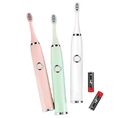 China New Battery Operated Electric Toothbrush Sonic Ultrasonic Brush IPX7 Waterproof Sonic Whitening Toothbrush Disposable Electric Toothbrush for sale