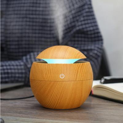 China 130ML Car Portable Charging USB Grain Humidifier Diffuser Wooden Humidifier for sale