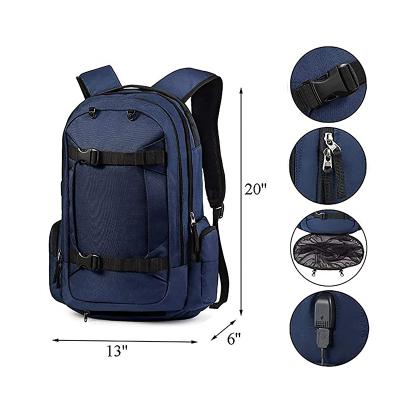 China Multifunctional Waterproof Baseball Basketball Water Resistant With USB Port Fits 17.3 Inch Laptop Skateboard Backpack for sale