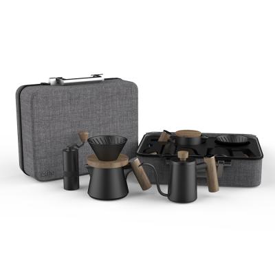 China Sustainable DHPO v60 Hand Drip Coffee Gift Set Wholesale Traveling Suitcases for sale