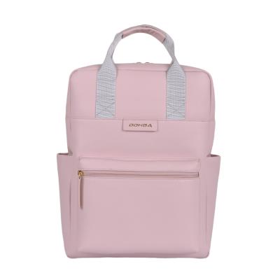 China Waterproof pink fine fabric, large capacity and comfortable wearing 2021 fashion women backpack for sale