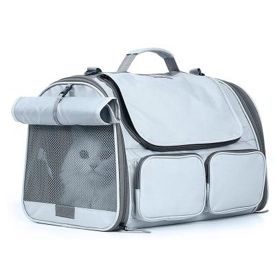 China Travel/Office/Walking/Hiking Pet Bag Airline Approved Custom Color Logo Foldable Portable Soft Pet Carrier Dog Cat Travel Bag for sale