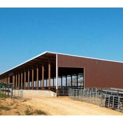 China Prefab Cattle Diary Steel Construction Cow Diary Steel Structure Shed Tent Housing Construction for sale