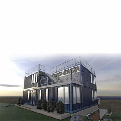 China Lightweight Popular Villa Design Prefab Steel Frame House Prefab Homes for sale