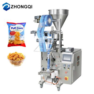 China High Efficiency Vertical Granule Small Automatic Weigh Pouch Packing Bean Puff Corn Snack Food Packaging Machine With Nitrogen Flushing for sale