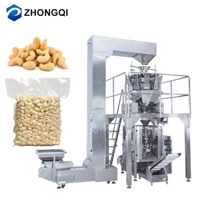 China Food Grain Cashew Vacuum Automatic Weighing Vertical Packing Machine For 500g 1kg for sale