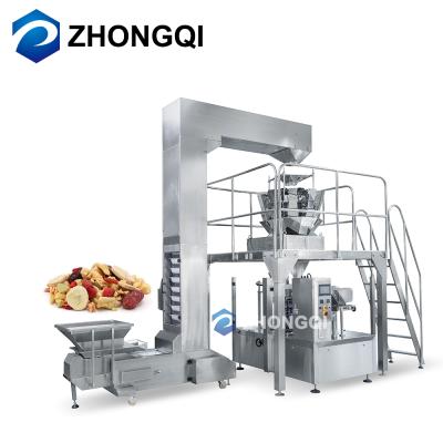 China Fully Automatic Chemical 4 Head Weigher Fruit Drying Blueberry Premade Packing Machine for sale