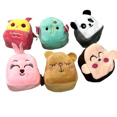 China Cute Chrildre Cartoon Embroidery Coin Wallet With Zipper Bag Style Kids Three-dimensional Small Plush Coin Purse for sale