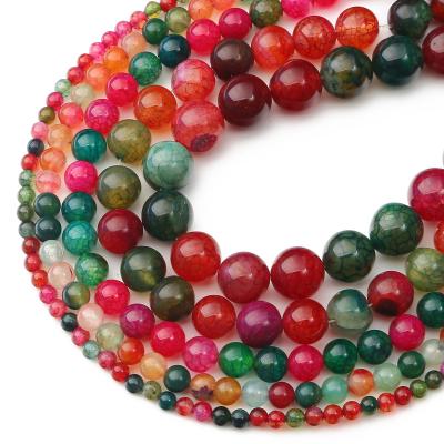 China Jewelry Making Natural Stone Beads Tourmaline Agate Loose Round Beads For Jewelry Making DIY Bracelet Necklace Earring Jewelry Accessories for sale