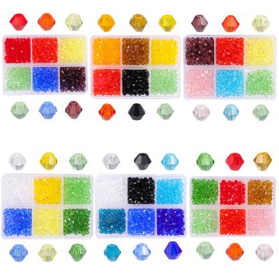 China Fashionable 600pcs 4mm Bicone Glass Beads Faceted Beads Austria 5238 Crystal Bead Embroidery For DIY Jewelry Making Best Selling Color for sale