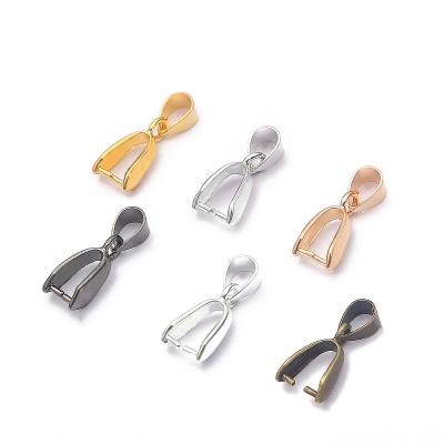 China Jewelry Making Multicolor Bail Bead Pendant Connector Dangle Clips For DIY Necklace Accessory for sale