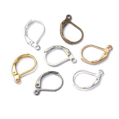 China Earring Accessories 10pcs Matel Gold Silver Earring Hooks Earring Accessories For Jewelry Making DIY Earring Findings for sale