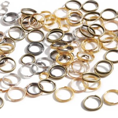 China DIY Jewelry Accessories Free Shipping Diameter 5 6 8 10mm Gold Sliver Bronze Color Open Jump Rings Double Loops Split Rings Connectors For Jewelry Making DIY for sale