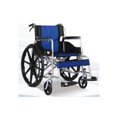 China Oxford+Breathable High Quality Hospital Manual Wheelchair Low Price Lightweight Folding Mesh Steel Wheelchair for sale