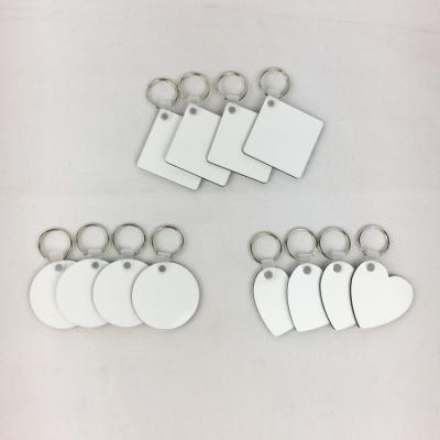 China Durable Sublimation Blank Keychains Double Side With Blank Keychain MDF Board for sale