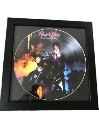 China Plastic Vinyl Record Frame Display With Black Carpet, Glass And Wall Hanger for sale