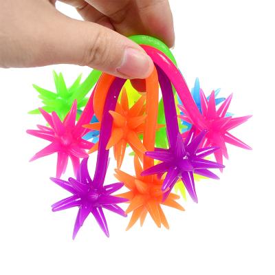 China Creative Funny Toy Globbles Sticky Ball Toy Telescopic Viscous Elastic Hammer Hand Toy New Double-Headed Meteor Hammer for sale