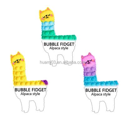 China Relieve Effort Wholesale Style Alpaca Bubble Buster Snap Kids Entertainment Alpaca Decompression Buster Colorful Alpaca Buster Toys for sale