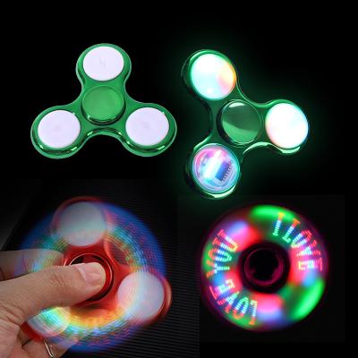 China Amuse Hot Sale Colorful Luminous Crystal Fingertip Spinner Children's Cool Decompression Toys Led Spinner For Spinner Spinner for sale