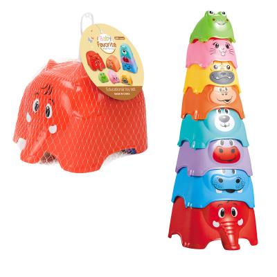 China Hot-selling Toy Amazon Funny Cartoon Image Of Stacking Cup Baby Game Class Silicone Stacking Toy Silicone Blocks for sale