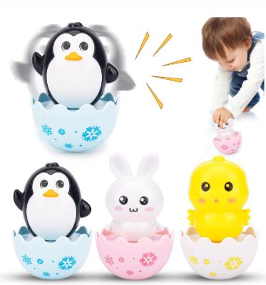 China Unique Design Baby Rattles Tumbler Toy Penguin Bunny Chick Cute Shape Ratchet Ring Bell Children Fun Gift Learning Education Toy For Baby Toys for sale