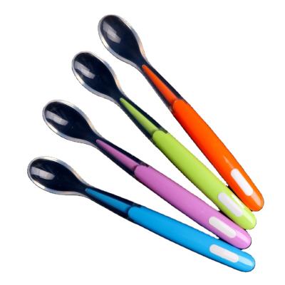 China 2020 Kits Viable Preferable High Quality Food Grade Self Silicone Baby Feeding Spoon for sale