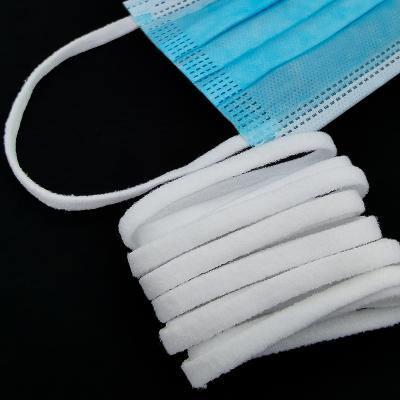 China Elastic Elastic Earloop Webbing Polyester Flat Strap In-stock 1/4 Width Manufacturer Professional Manufacture for sale