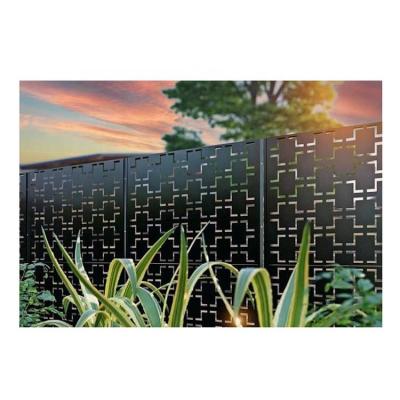 China Customized Easily Assembled Decorative Metal Screen Garden Fence Outdoor Metal Panels Garden Metal Gate for sale