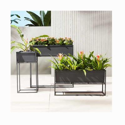 China Easily Assembled Custom Indoor Plant Stand Iron Metal Garden Planter Flower Pot For Plants for sale