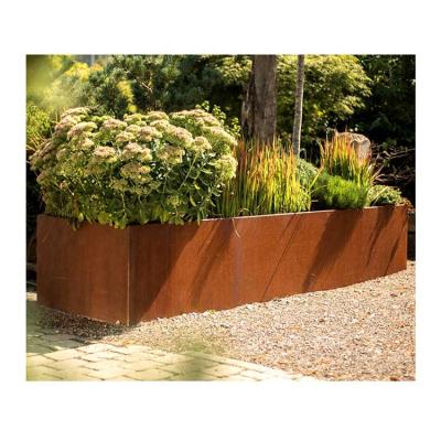 China Customized Easily Assembled Metal Garden Bowl Corten Planters Metal Flower Planter Bowl for sale