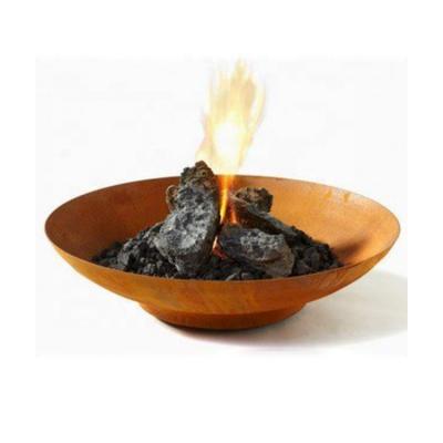 China Custom Stocked Corten Fire Pit Bowl Outdoor Square Brazier Fire Burner Pot Bowl for sale