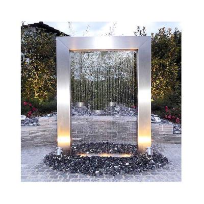 China Minimalist Indoor Artificial Water Fountain Hook Water Fountain Corten Sheet Waterfall Artificial Water Curtain for sale