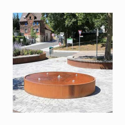 China Corten Waterfall Minimalist Outdoor Steel Water Fountain for Garden Landscape Decking for sale