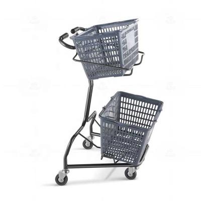 China Unveiling New Japanese Style Shopping Cart , Supermarket Grocery Trolley for sale