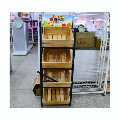 China Single Sided Supermarket Fruit Display Racks , Small Wares Display for sale