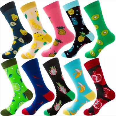 China Antibacterial Hot Sale Crew Funky Novelty Colored Happy Dress Organic Cotton Socks for sale