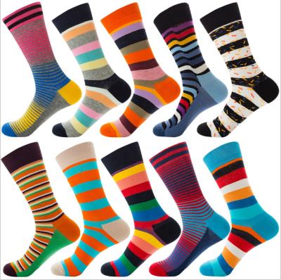 China Antibacterial Wholesale Colorful Novelty Cotton Men Business Dress Happy Socks for sale