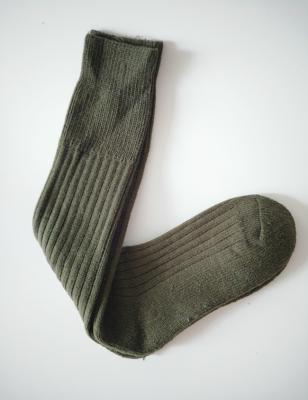 China Anti Fungal Premium Quality Army Military Green Wool Antibacterial Police Sport Socks for sale