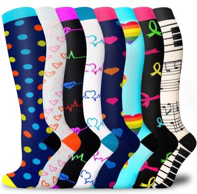 China QUICK DRY No Circulation Pilling 20-30 mmHg Running Travel Women Compression Recycling Socks for sale