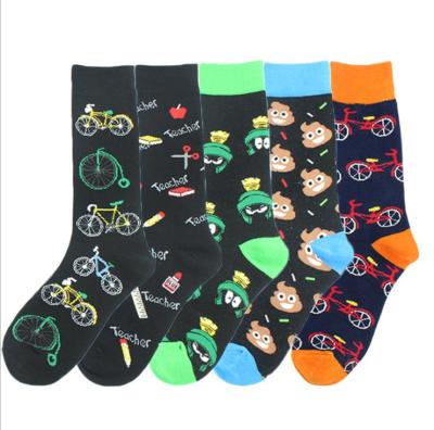 China 2019 Colorful Fashion Cotton Fruit Crew Comfortable Men Bicycle Antibacterial Happy Socks for sale